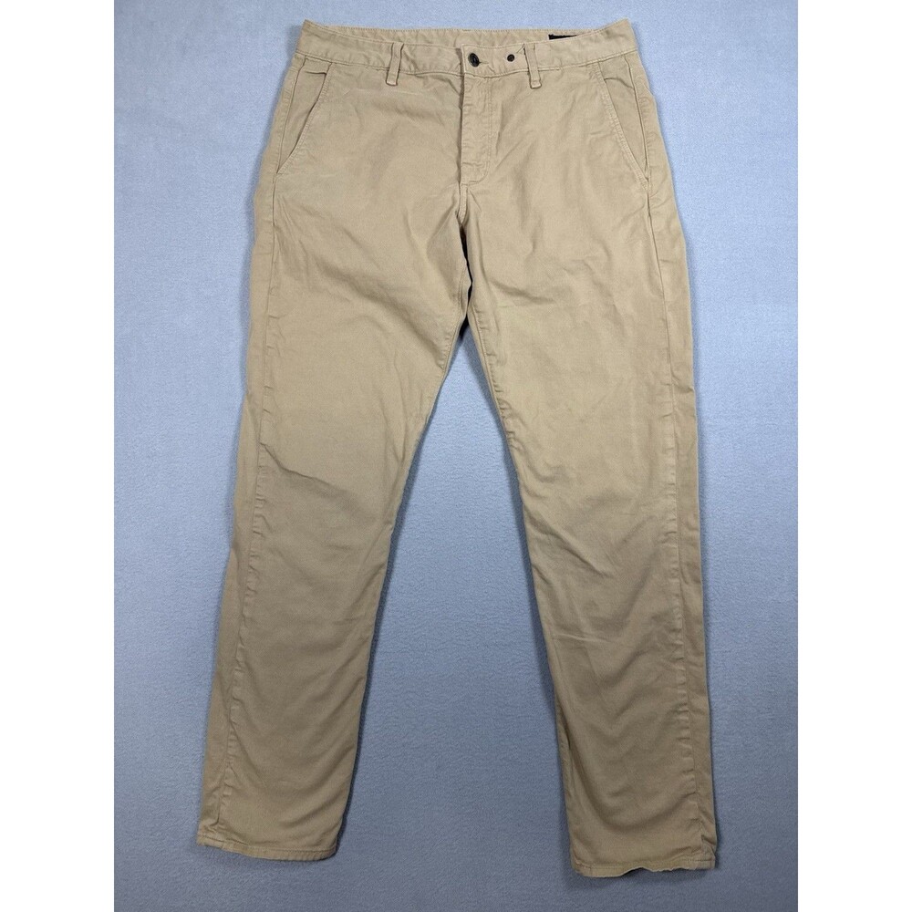 rag & bone New York Mens Chino Pants Size 33 Stretch Cotton Twill Khaki Tan